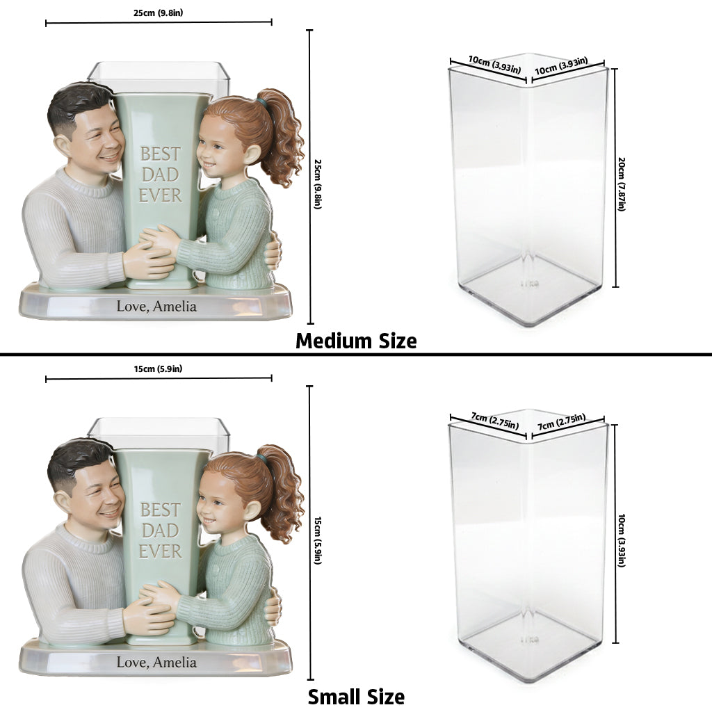 Vatertags-Planter - Geschenke für Papa, Opa - Personalisierter Acryltopf