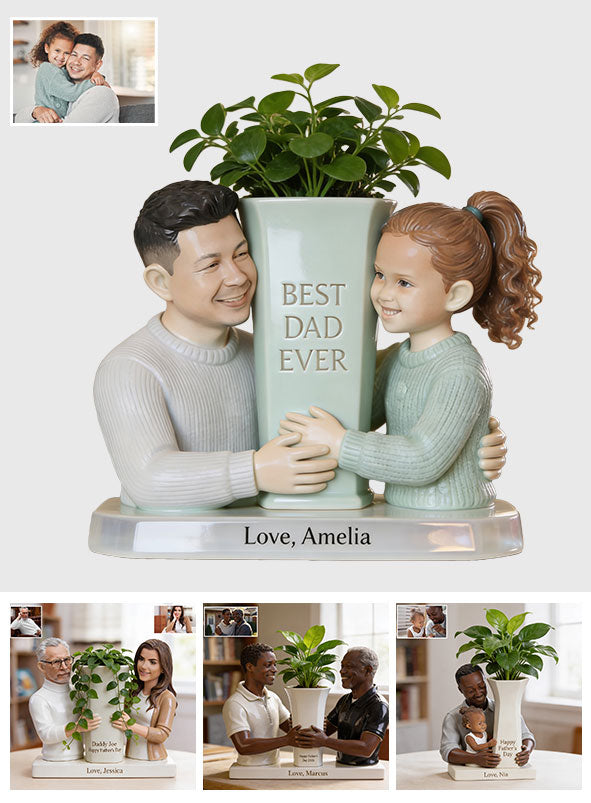 Vatertags-Planter - Geschenke für Papa, Opa - Personalisierter Acryltopf