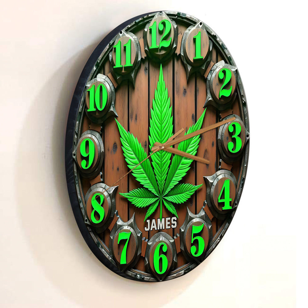 Irgendwo ist 420 – Personalisierte Weed-Wanduhr