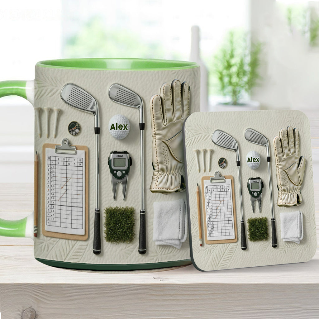 Live Love Golf - Personalized Golf Accent Mug