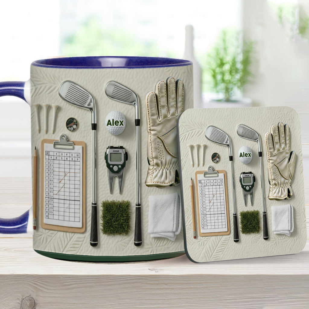 Live Love Golf - Personalized Golf Accent Mug