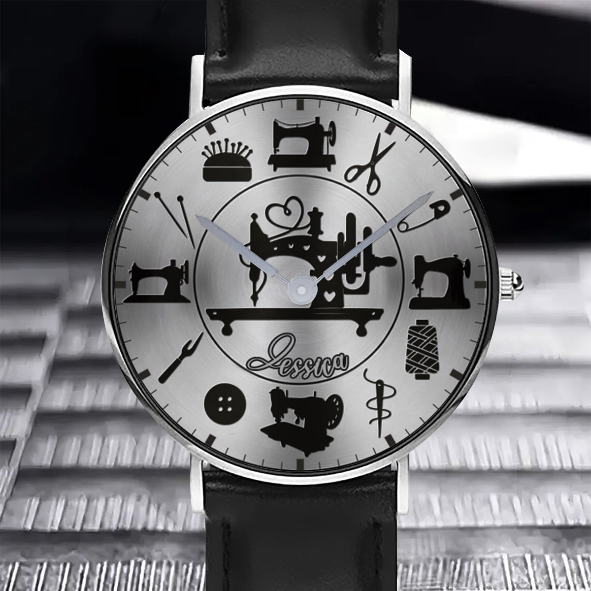 Cadeau idéal pour les passionnés de couture - Montre-bracelet de couture personnalisée