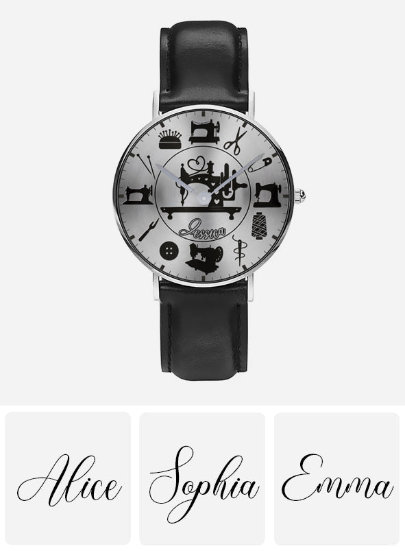 Cadeau idéal pour les passionnés de couture - Montre-bracelet de couture personnalisée
