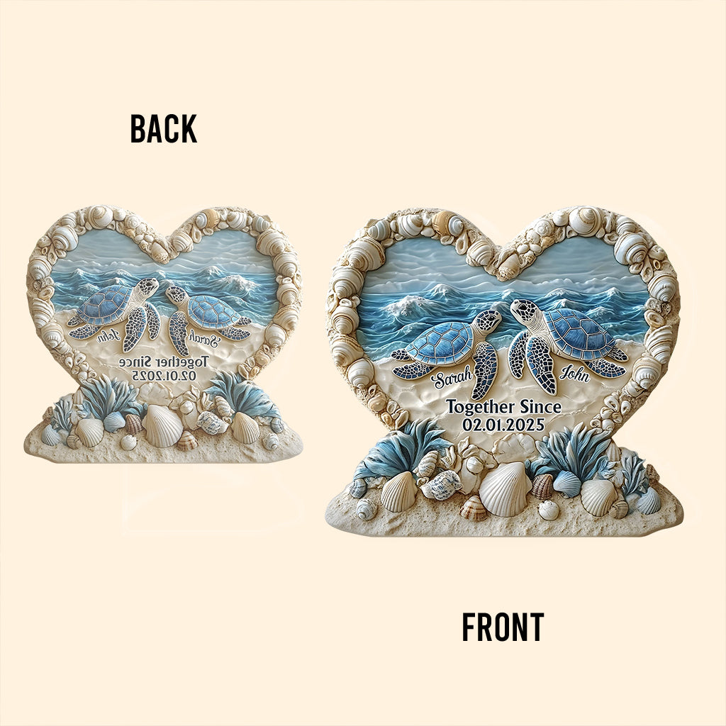 Forever By The Sea - Personalized Couple Custom Shaped Acrylic Plaque