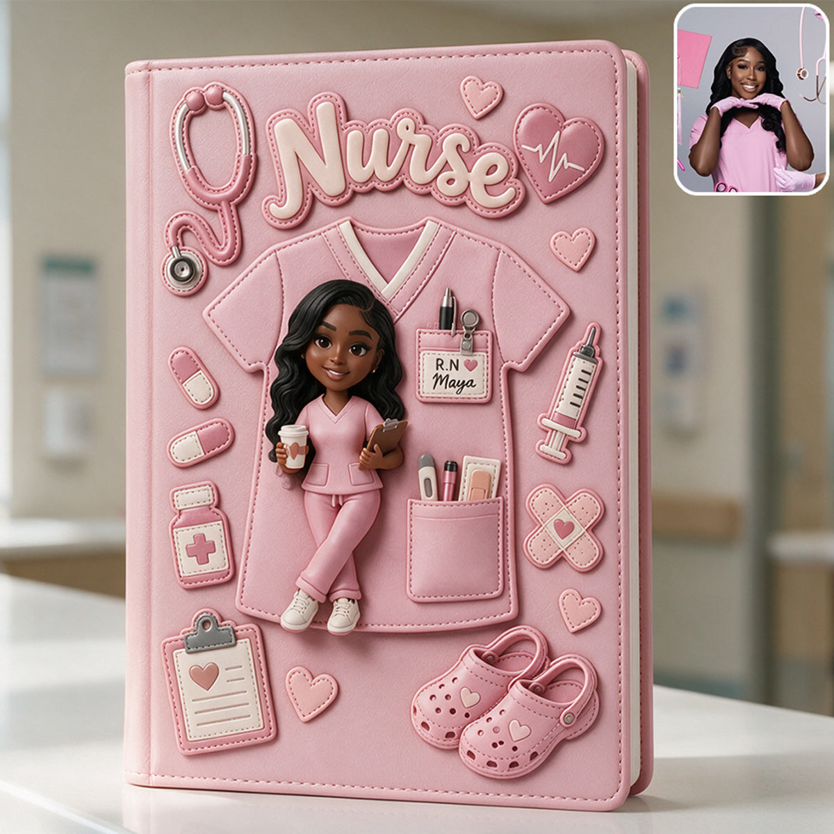 Nurse's Notebook - Personalized Nurse Leather Journal