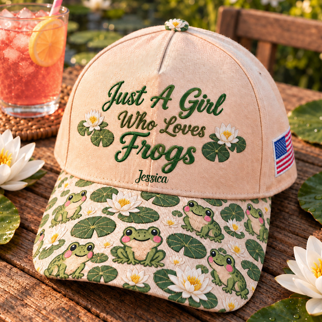 Juste une fille qui aime les grenouilles - Casquette classique personnalisée