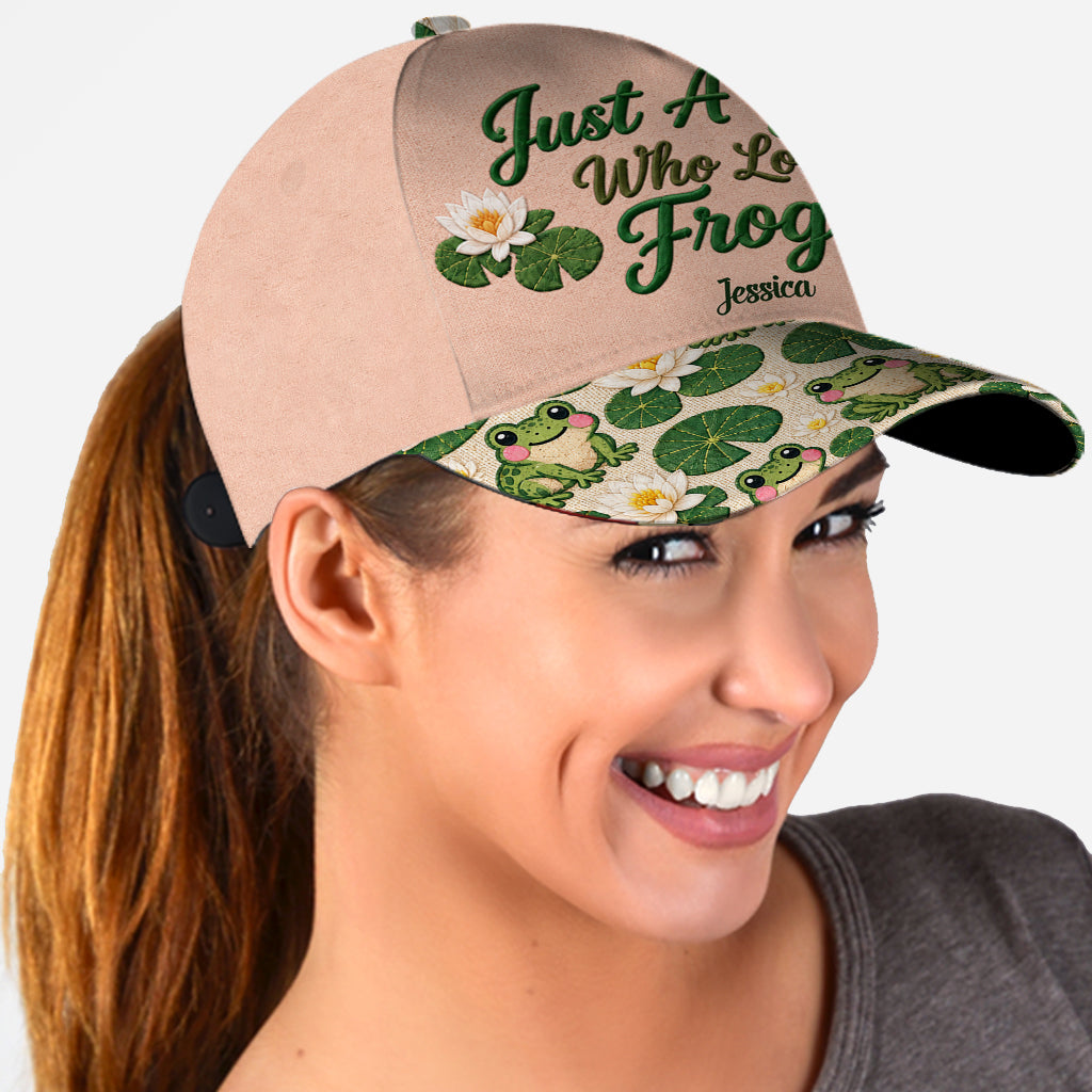 Juste une fille qui aime les grenouilles - Casquette classique personnalisée