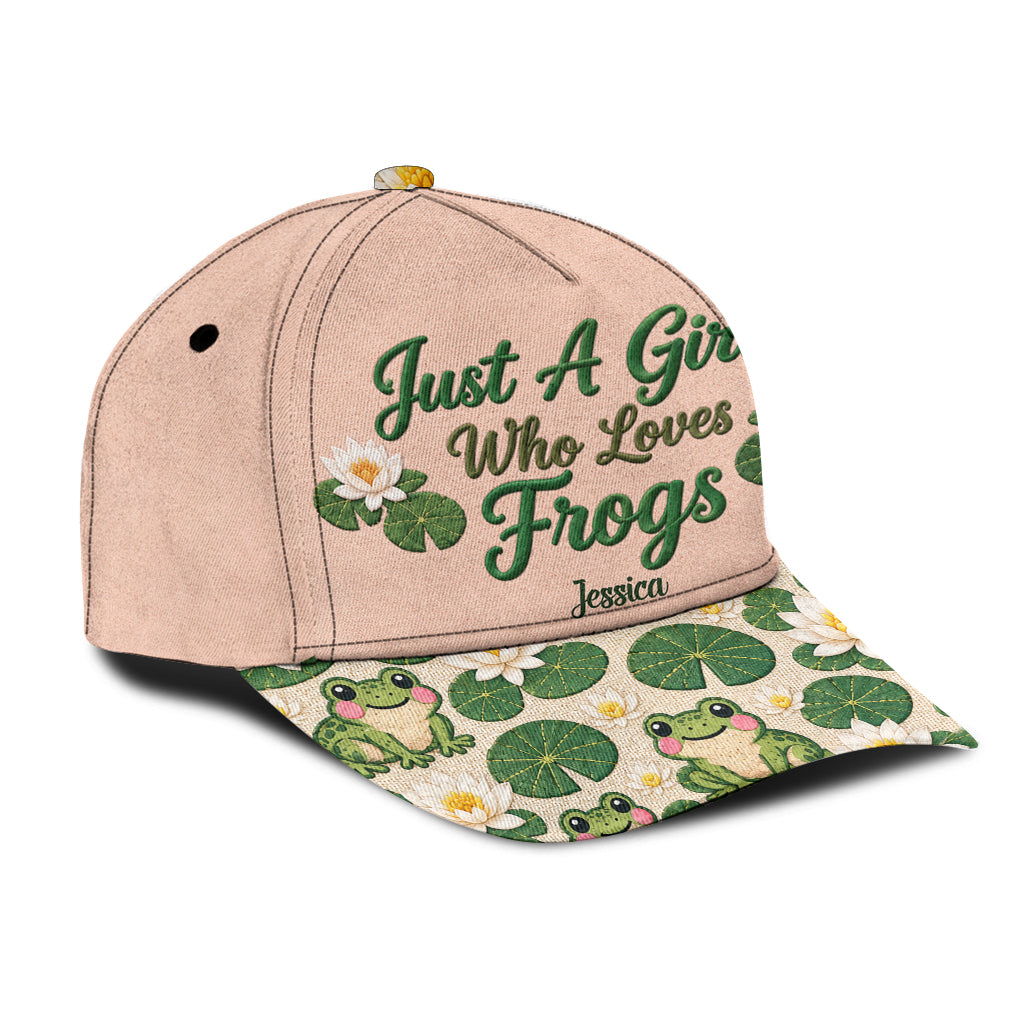 Juste une fille qui aime les grenouilles - Casquette classique personnalisée