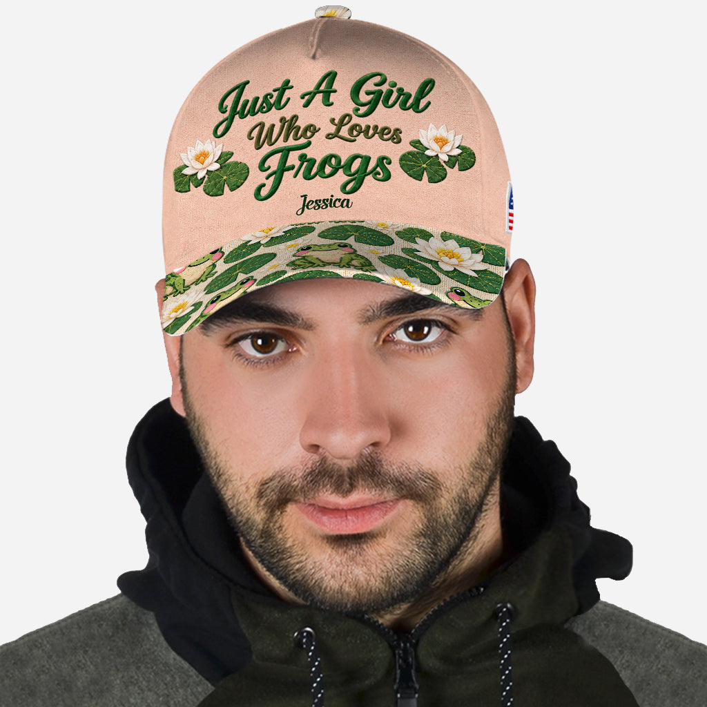 Juste une fille qui aime les grenouilles - Casquette classique personnalisée