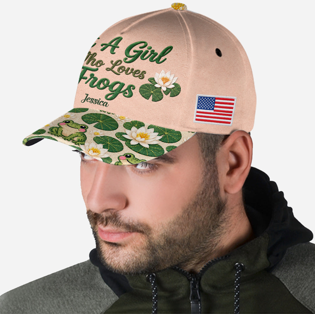 Juste une fille qui aime les grenouilles - Casquette classique personnalisée