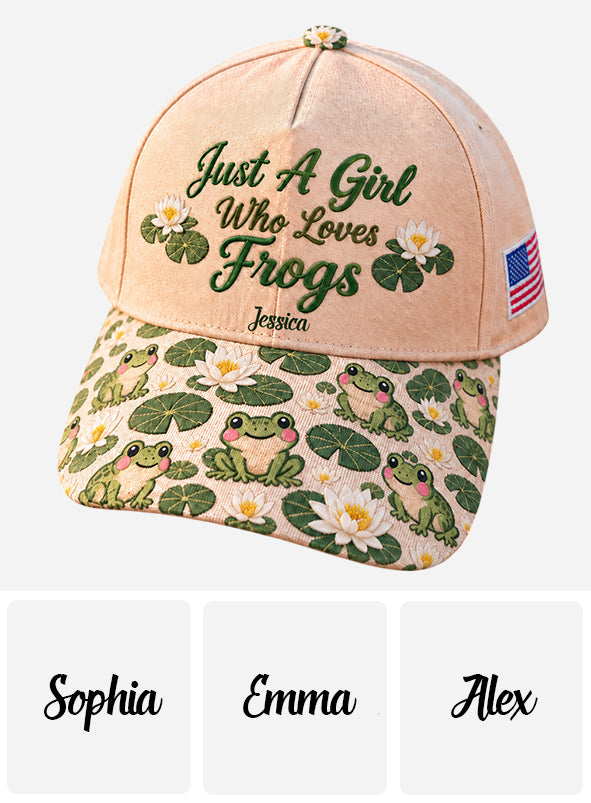 Juste une fille qui aime les grenouilles - Casquette classique personnalisée