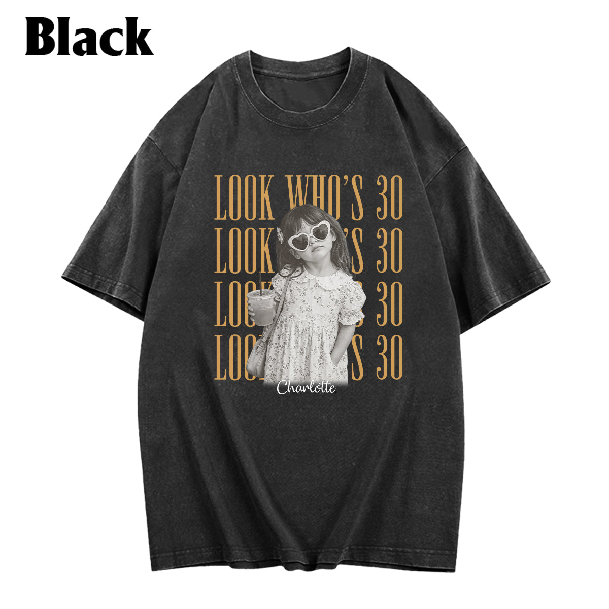 Birthday Gift - Personalized Birthday Washed T-Shirt