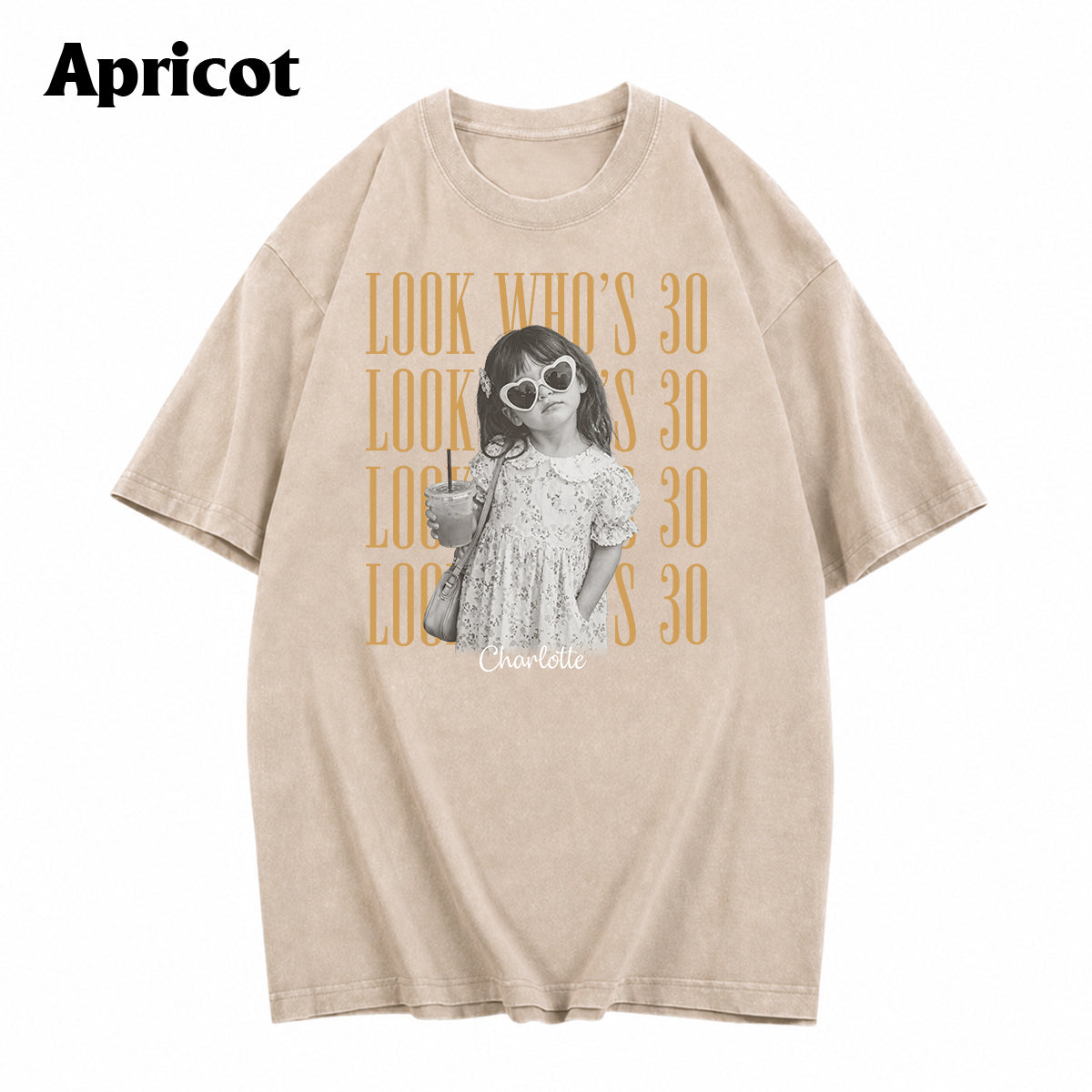Birthday Gift - Personalized Birthday Washed T-Shirt