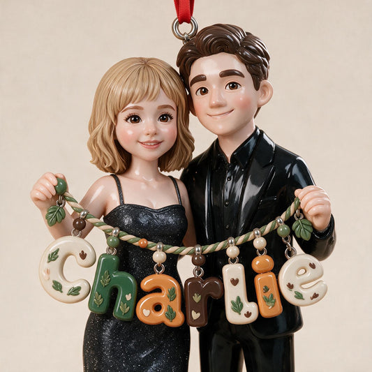 Personalized Christmas Couple Custom Name Acrylic Ornament Holiday Keepsake Gift