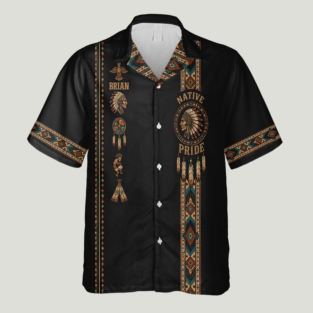 Proud Native - Personalized American Indian Hawaiian Shirt