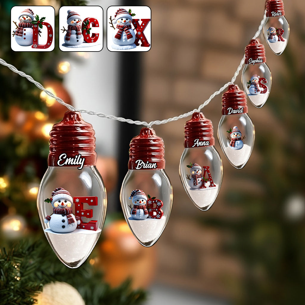Frohe Weihnachten 2025 – Personalisierte Lichterkette für die ganze Familie