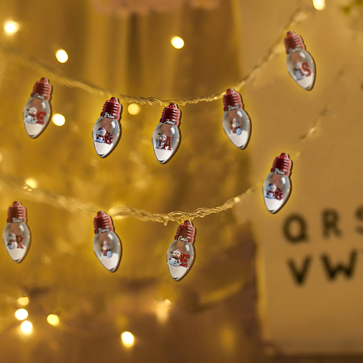 Frohe Weihnachten 2025 – Personalisierte Lichterkette für die ganze Familie