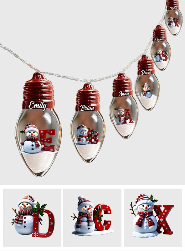 Frohe Weihnachten 2025 – Personalisierte Lichterkette für die ganze Familie