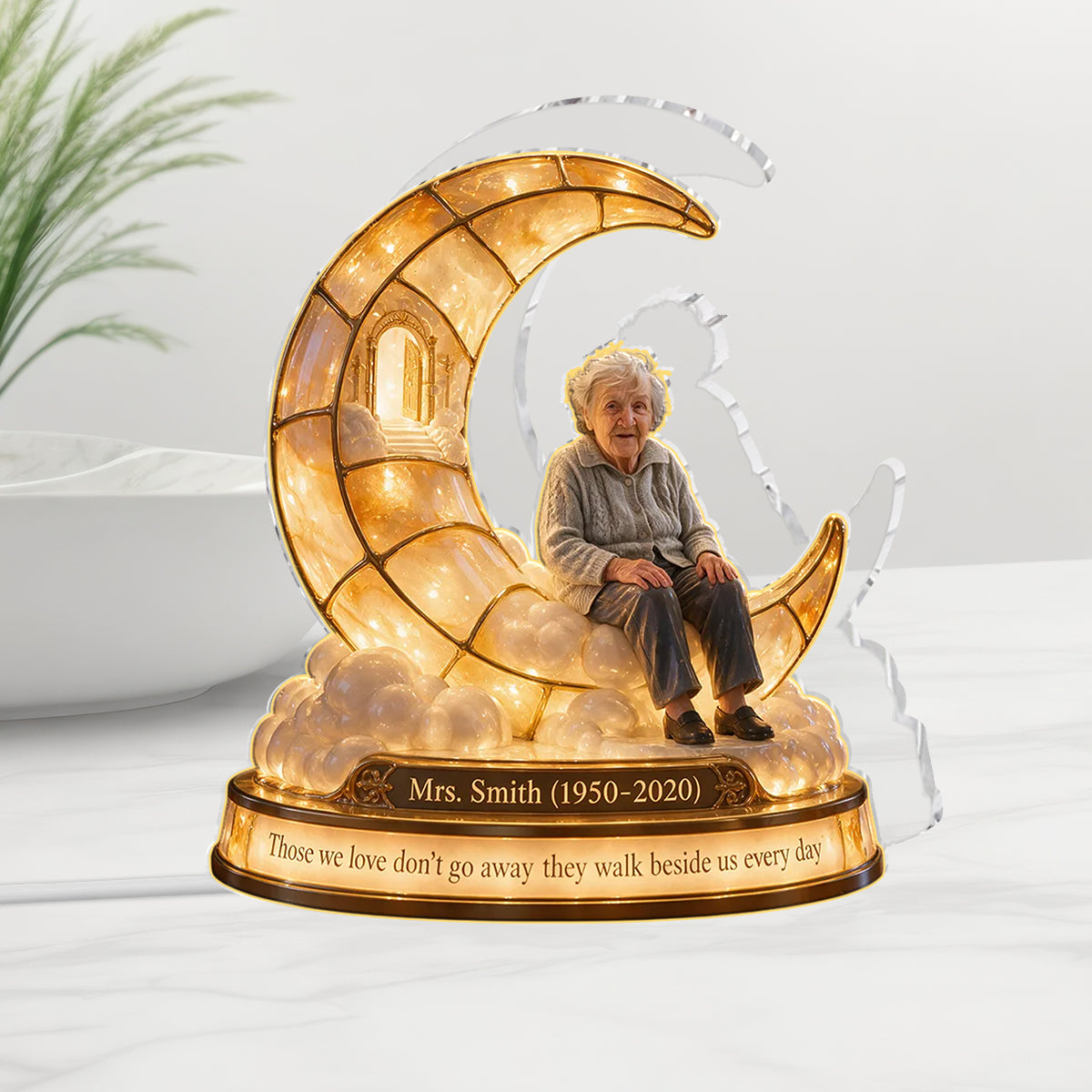 Cadeau commémoratif personnalisé, un bel objet pour honorer un être cher - Lampe de nuit LED acrylique personnalisée