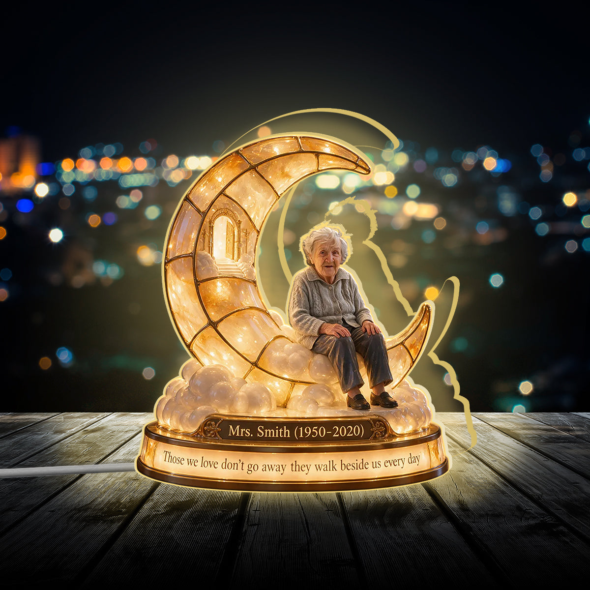 Cadeau commémoratif personnalisé, un bel objet pour honorer un être cher - Lampe de nuit LED acrylique personnalisée