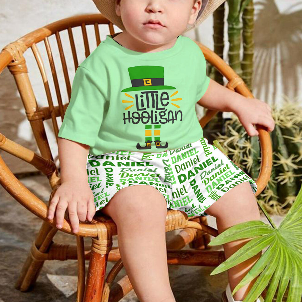 Petit Hooligan - T-shirt et short enfant personnalisés pour la Saint-Patrick