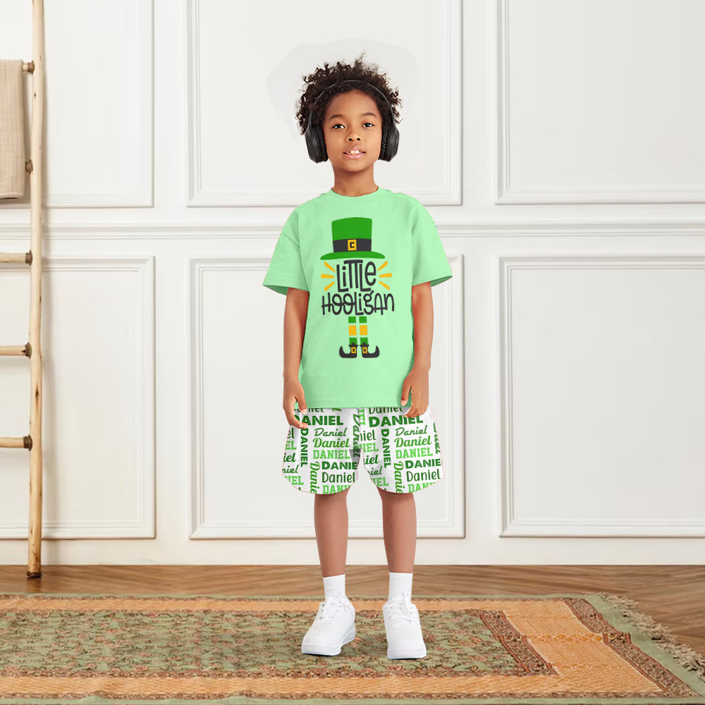 Petit Hooligan - T-shirt et short enfant personnalisés pour la Saint-Patrick