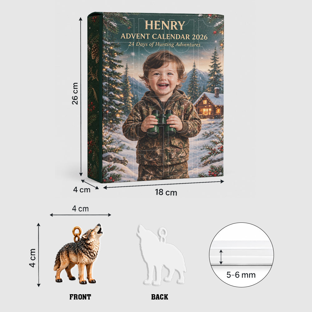 24 Days of Hunting Adventures - Personalized Hunting Advent Calendar With 3D Collectibles