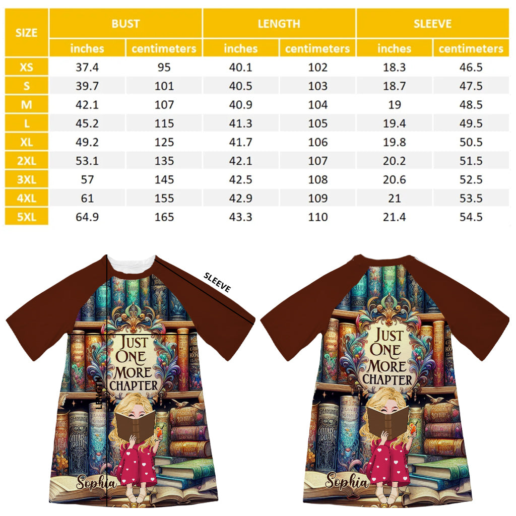 Juste un chapitre de plus - Robe-t-shirt personnalisée inspirée d'un livre