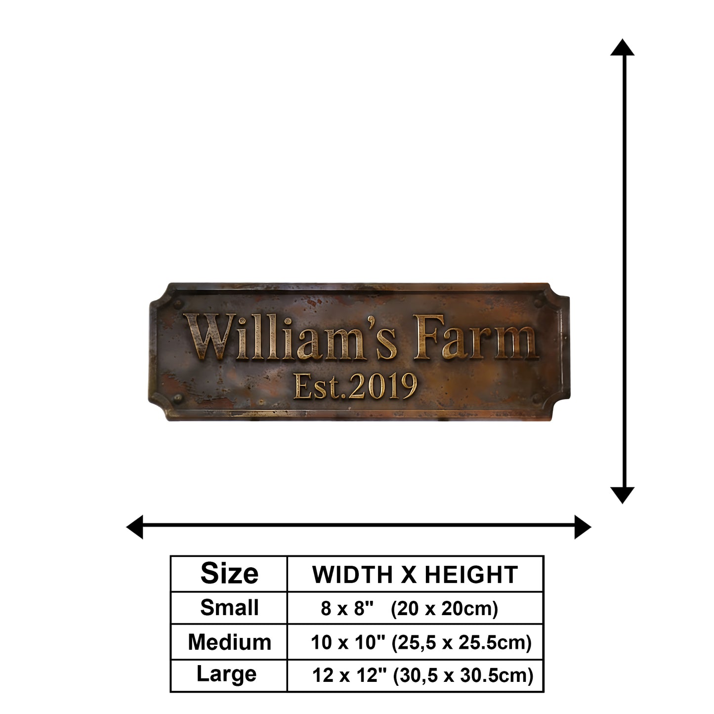 Highland Heritage Schild - Personalisierbares Highland Cow Holz-Wandschild