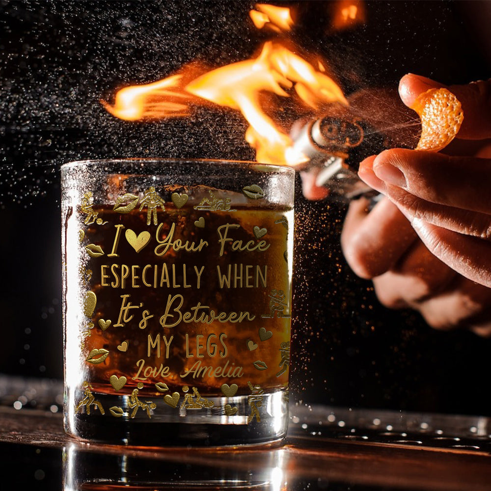 I Love You - Personalized Couple Whiskey Glass