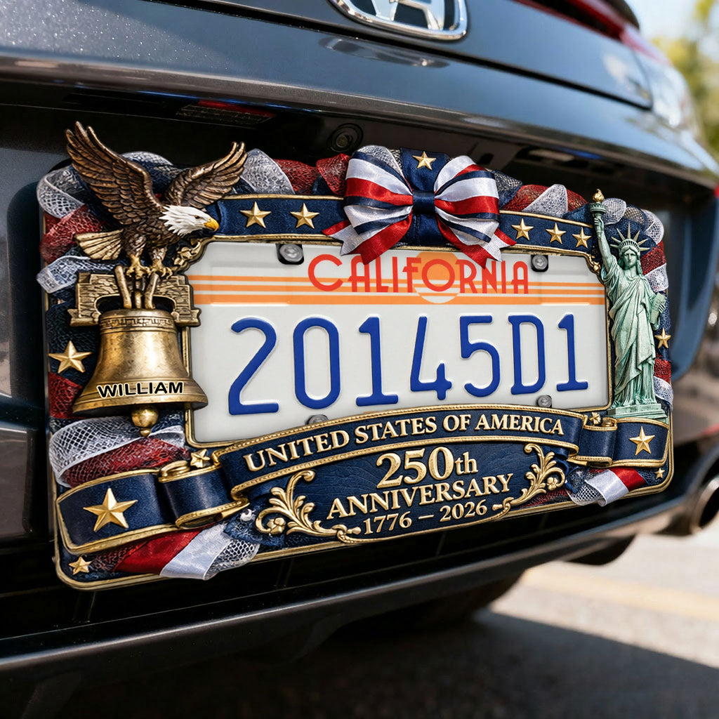 250e anniversaire des États-Unis - Cadres de plaques d'immatriculation personnalisés « Patriote »