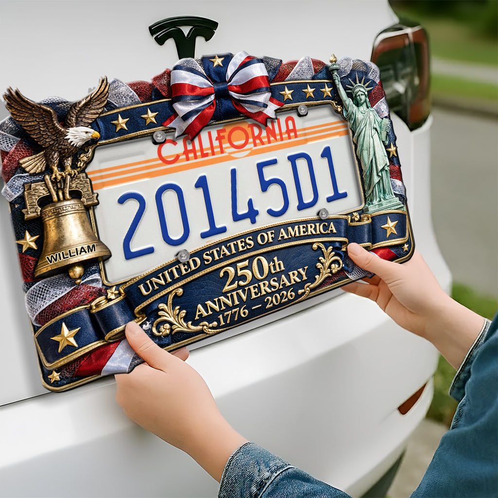 250e anniversaire des États-Unis - Cadres de plaques d'immatriculation personnalisés « Patriote »