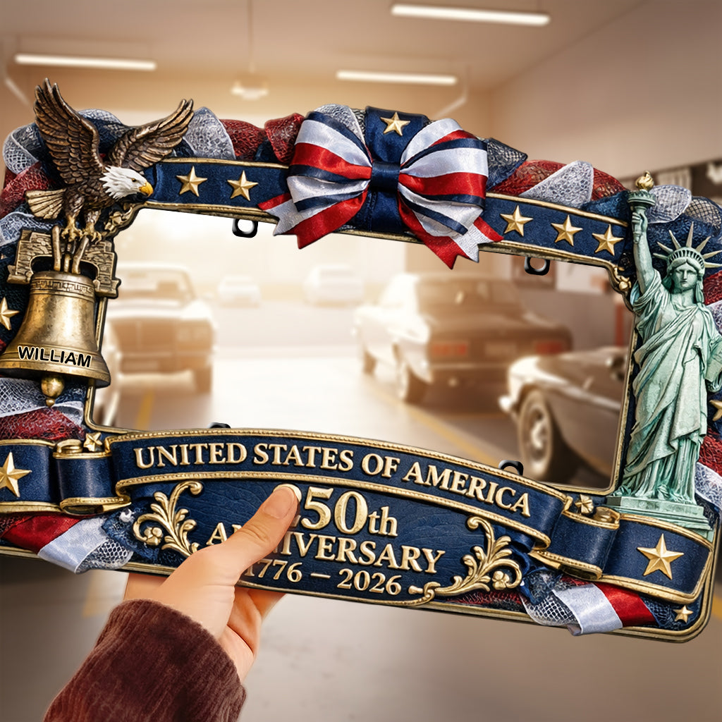 250e anniversaire des États-Unis - Cadres de plaques d'immatriculation personnalisés « Patriote »