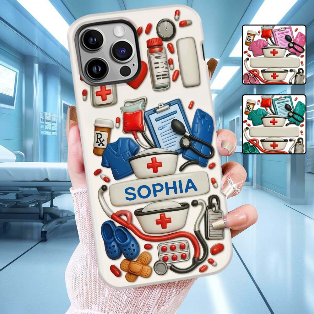 Les infirmières sont au cœur des soins de santé - Coque de téléphone personnalisée avec impression intégrale « Infirmière »