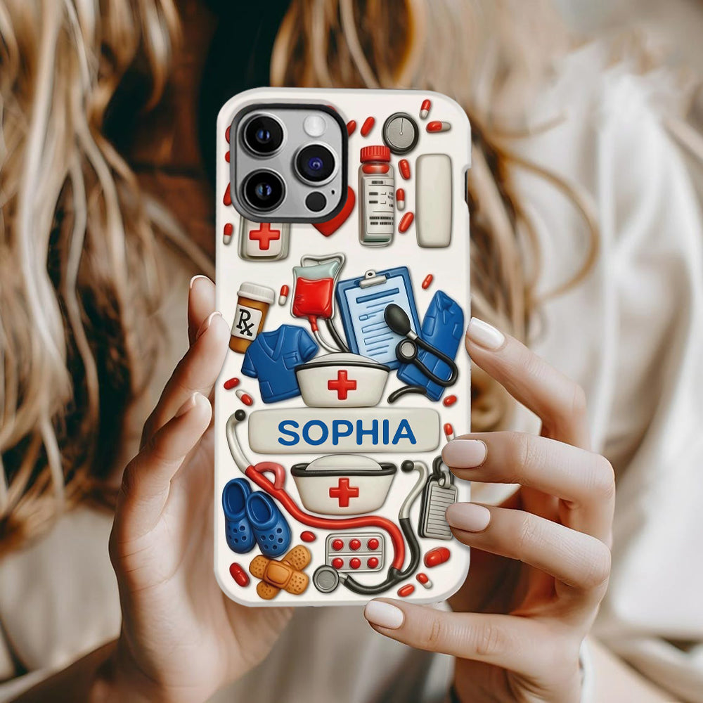 Les infirmières sont au cœur des soins de santé - Coque de téléphone personnalisée avec impression intégrale « Infirmière »