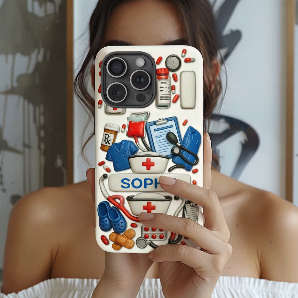 Les infirmières sont au cœur des soins de santé - Coque de téléphone personnalisée avec impression intégrale « Infirmière »
