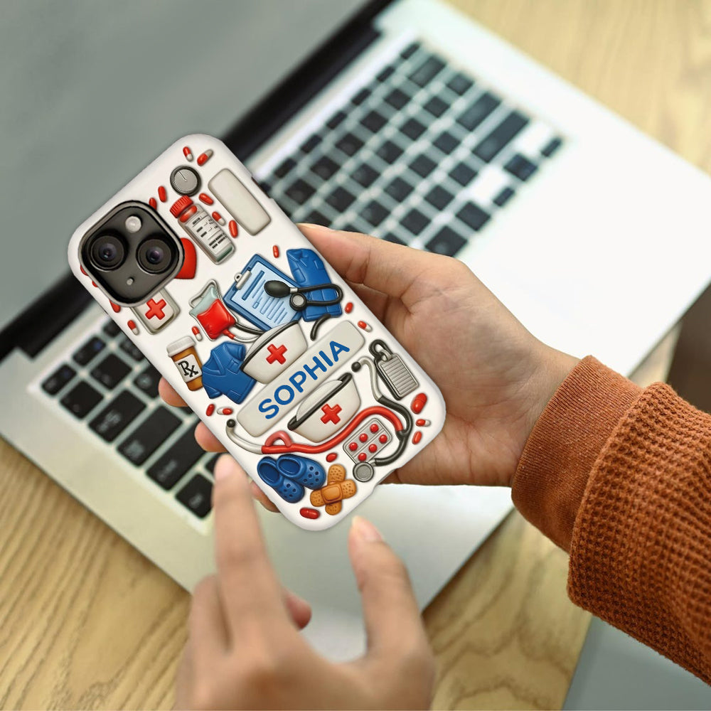 Les infirmières sont au cœur des soins de santé - Coque de téléphone personnalisée avec impression intégrale « Infirmière »