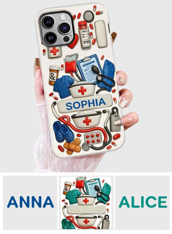 Les infirmières sont au cœur des soins de santé - Coque de téléphone personnalisée avec impression intégrale « Infirmière »