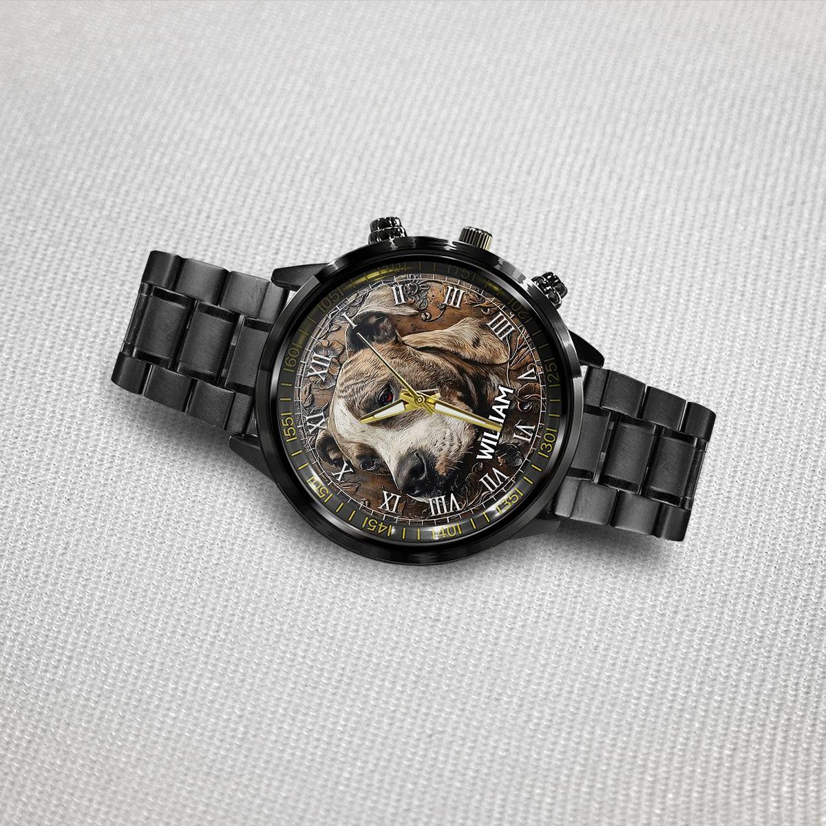Montre-bracelet personnalisée pour chien Pitbull robuste