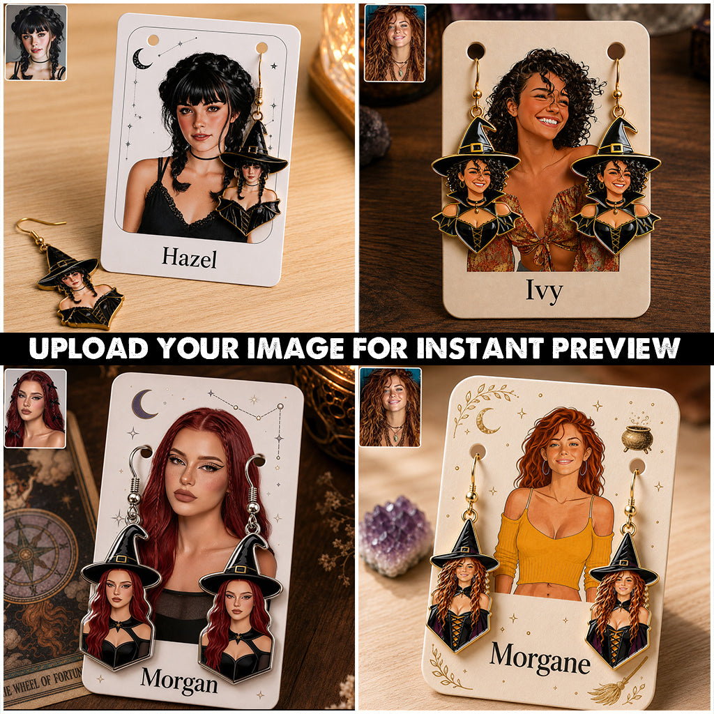 Be A Witch - Personalized Witch Earrings With Card