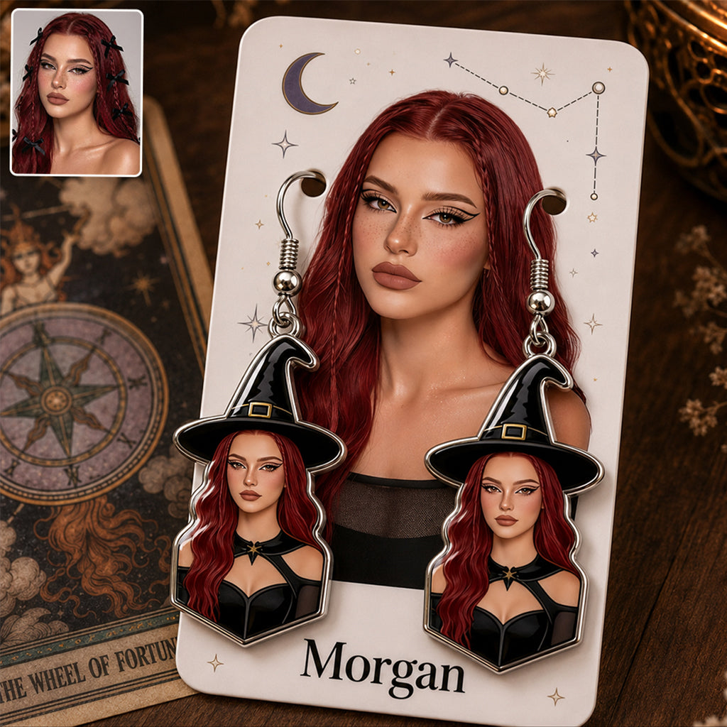 Be A Witch - Personalized Witch Earrings With Card