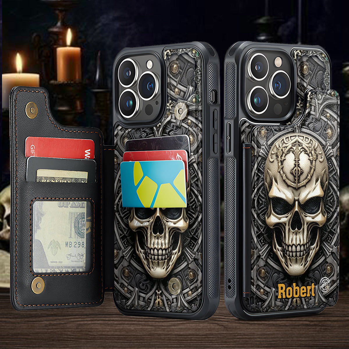 Cooler Totenkopf – Personalisierte Handyhülle mit Totenkopf-Vollbilddruck