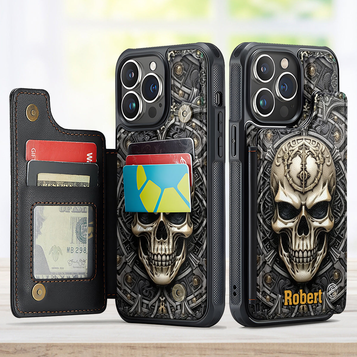 Cooler Totenkopf – Personalisierte Handyhülle mit Totenkopf-Vollbilddruck