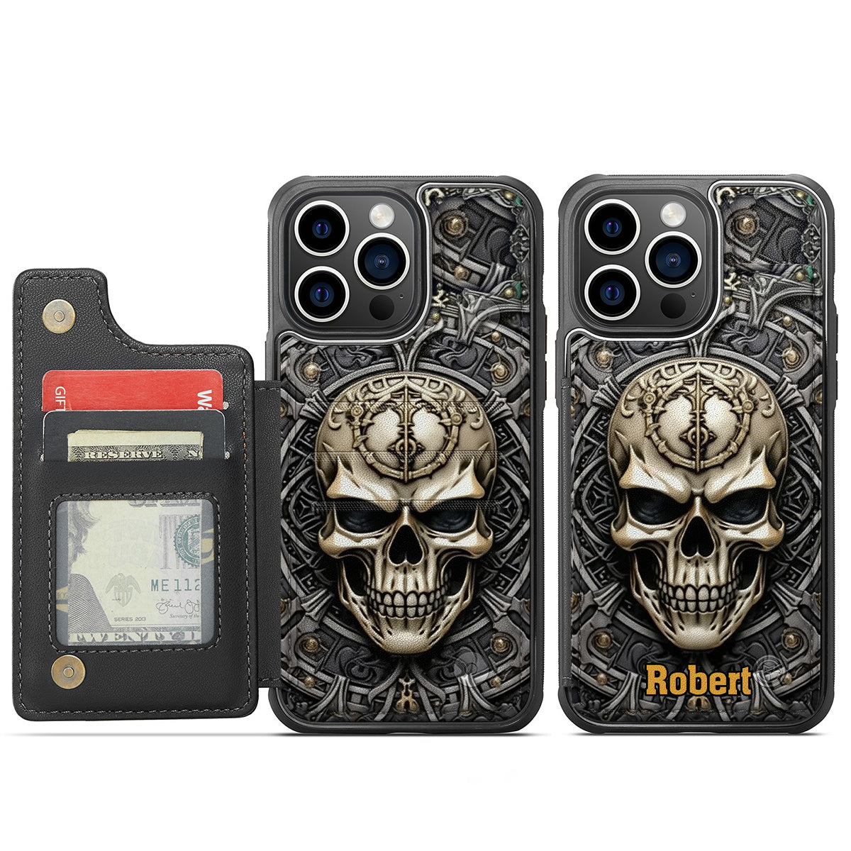 Cooler Totenkopf – Personalisierte Handyhülle mit Totenkopf-Vollbilddruck