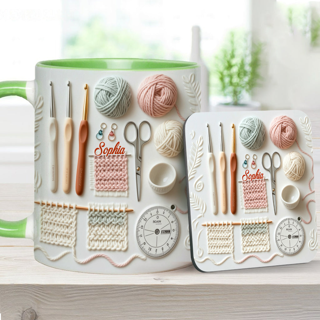 J'adore le crochet - Mug personnalisé à motif crochet