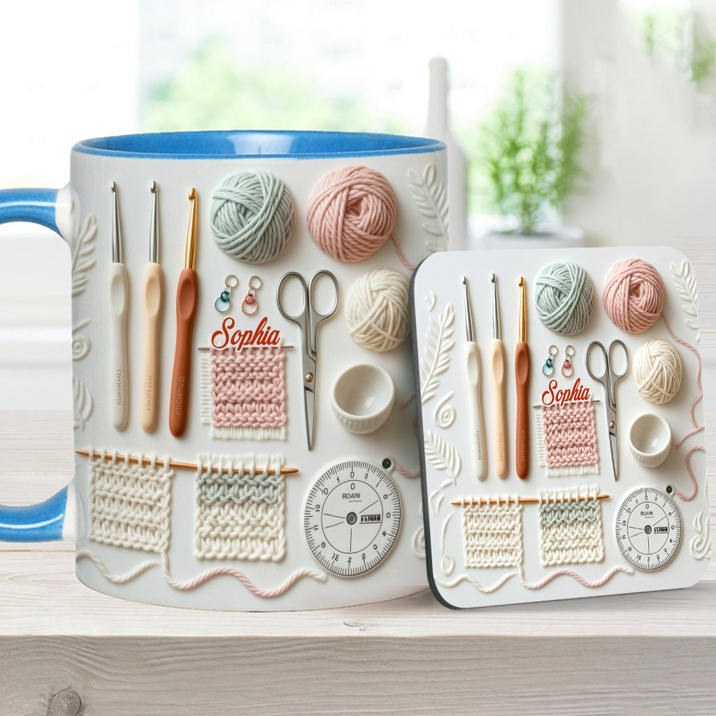 J'adore le crochet - Mug personnalisé à motif crochet