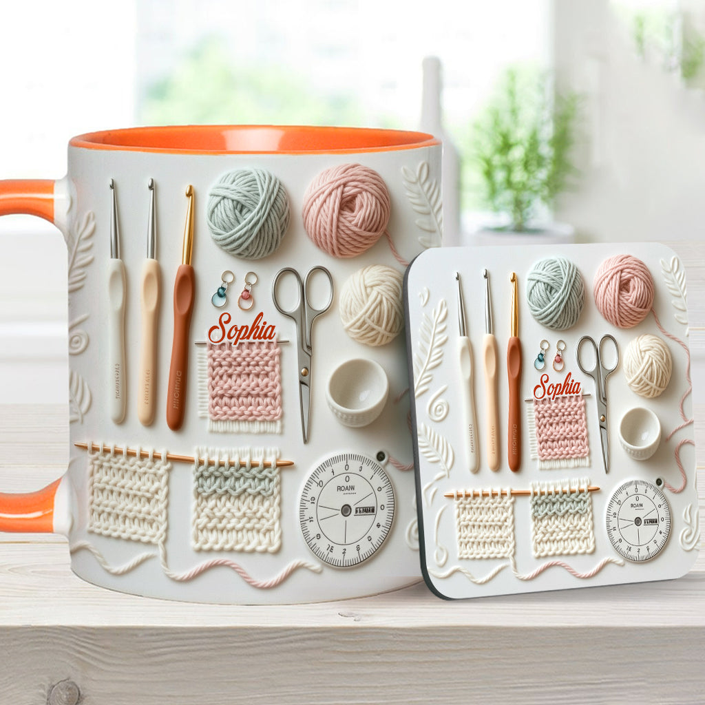 J'adore le crochet - Mug personnalisé à motif crochet