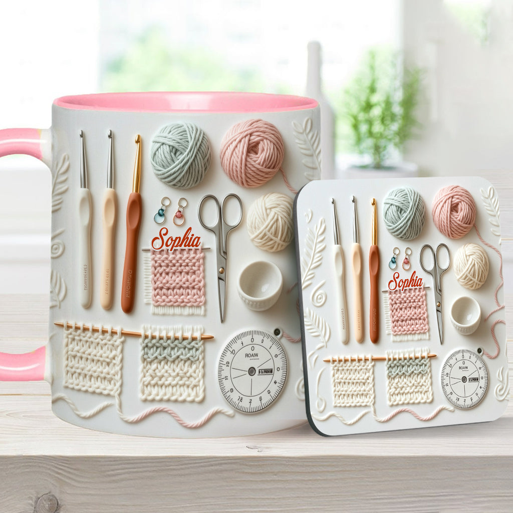 J'adore le crochet - Mug personnalisé à motif crochet