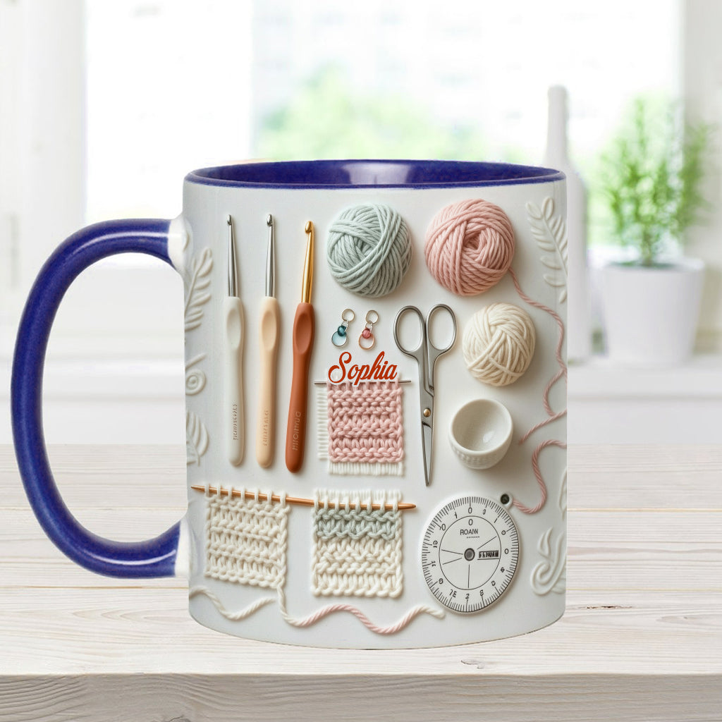 J'adore le crochet - Mug personnalisé à motif crochet