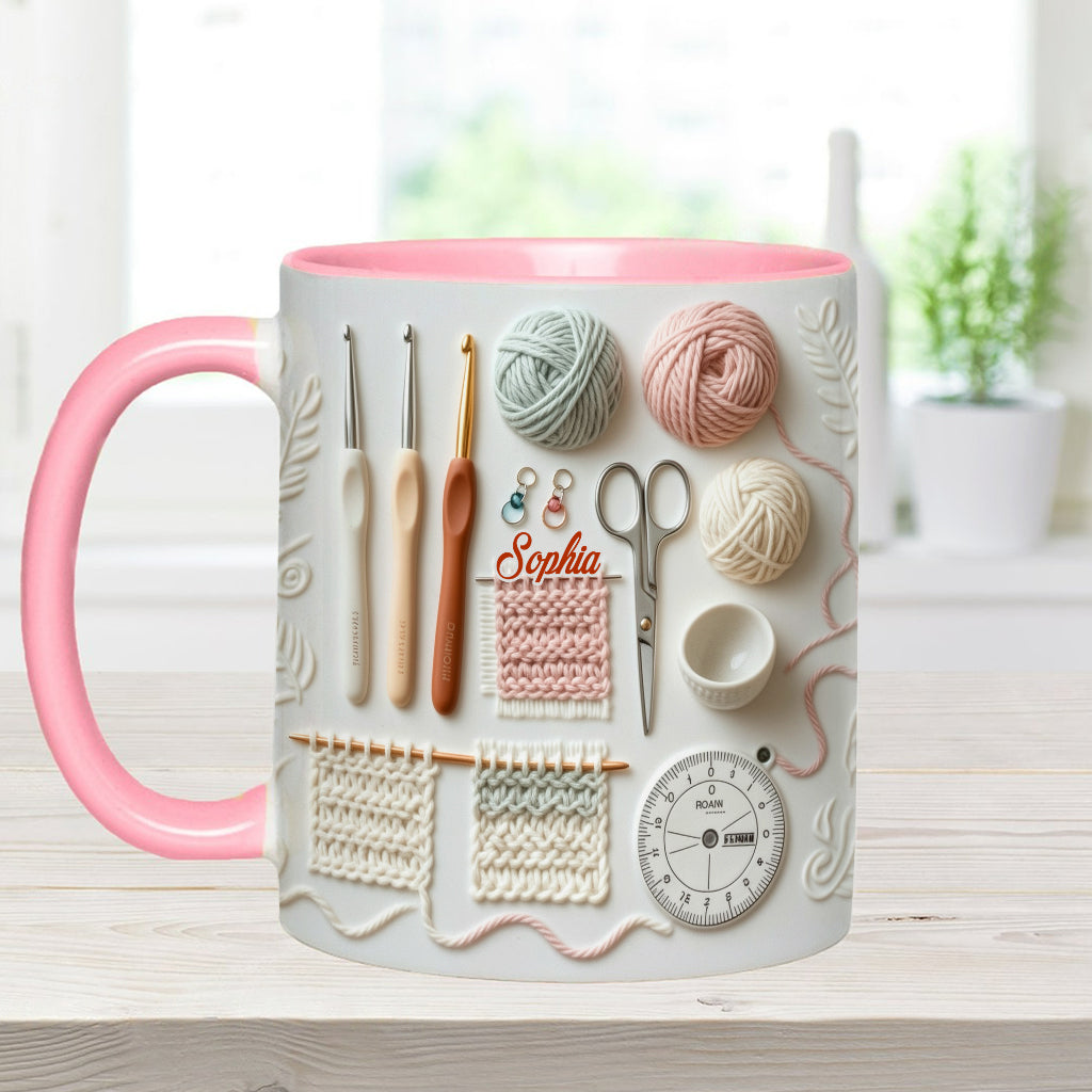 J'adore le crochet - Mug personnalisé à motif crochet